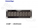 Cijferdisplay 8-Digit 7-segments blauw 74HC595 - 61x14mm